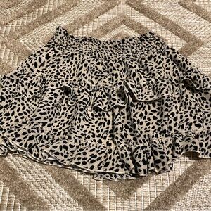altar’d state cheetah print ruffle skirt